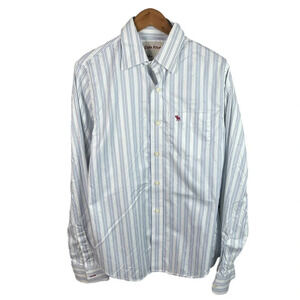 BF1132 Mens Ezra Fitch AF Preppy Striped Button Down Shirt L